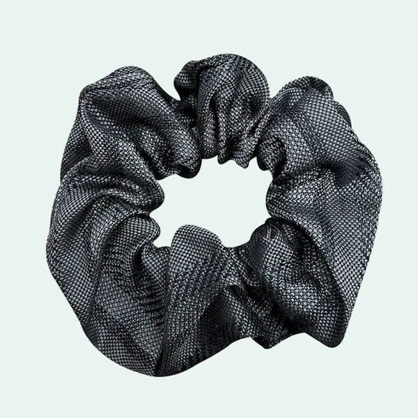 Chouchou en soie de mûrier 25 mommes gris texturé