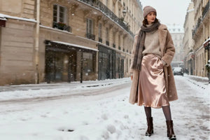 Looks d’hiver : 7 idées pour adopter la jupe satinée malgré le froid