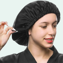 Bonnet de nuit élastique en soie véritable 16 mommes l Satin Lifestyle