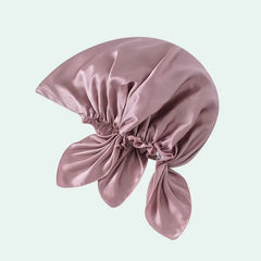 Bonnet de nuit triangle réglable en soie de mûrier violet
