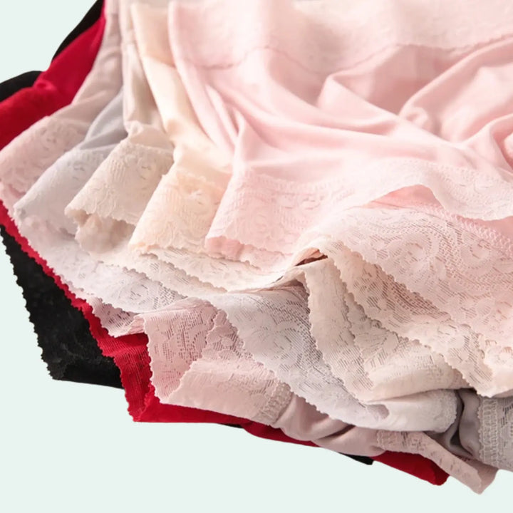 Boxer taille haute en soie et dentelle - Lot de 3 - Satin Lifestyle