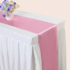 Chemin de table en satin rose