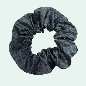 Chouchou en soie de mûrier 25 mommes anthracite brillant