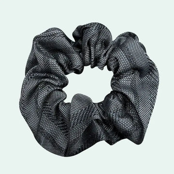 Chouchou en soie de mûrier 25 mommes gris texturé