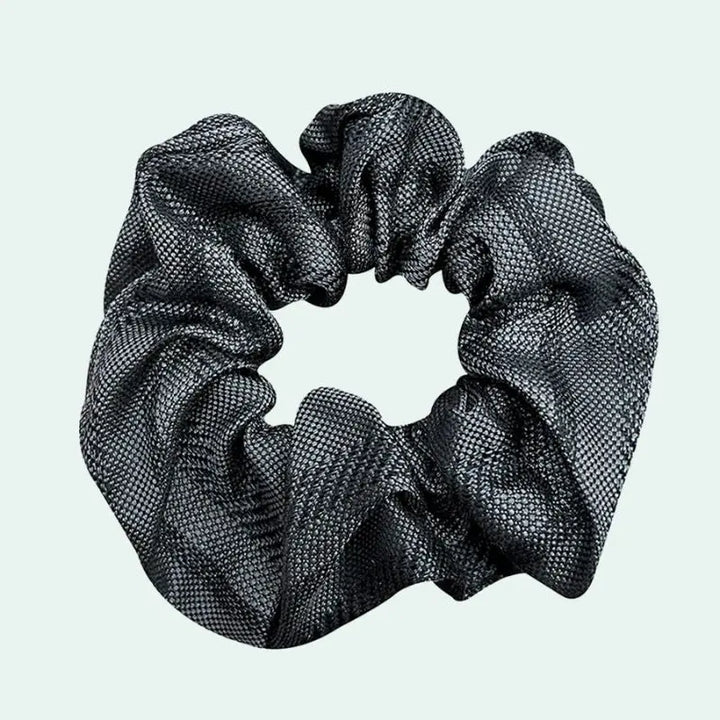 Chouchou en soie de mûrier 25 mommes gris texturé