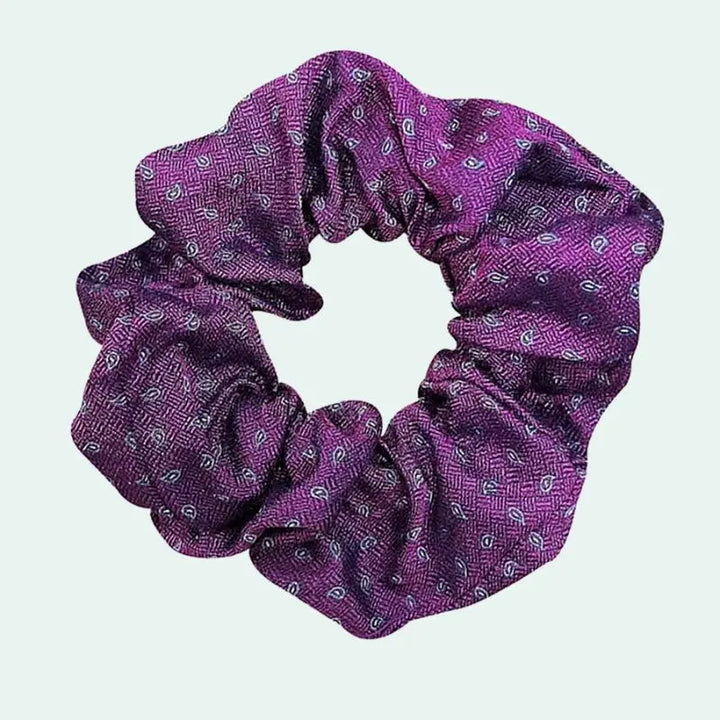 Chouchou en soie de mûrier 25 mommes violet cachemire