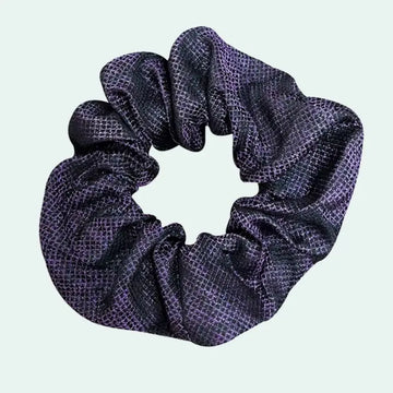 Chouchou en soie de mûrier 25 mommes violet sombre