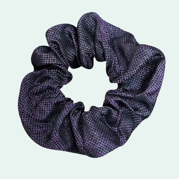 Chouchou en soie de mûrier 25 mommes violet sombre