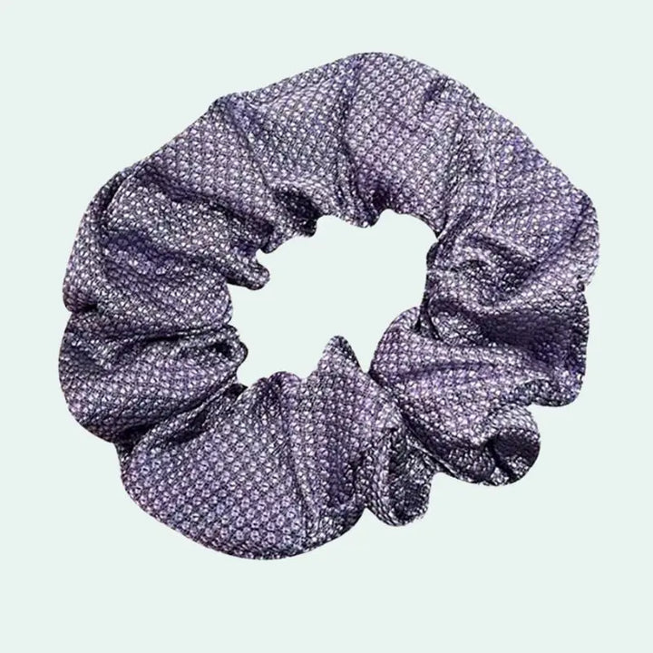 Chouchou en soie de mûrier 25 mommes violet texturé