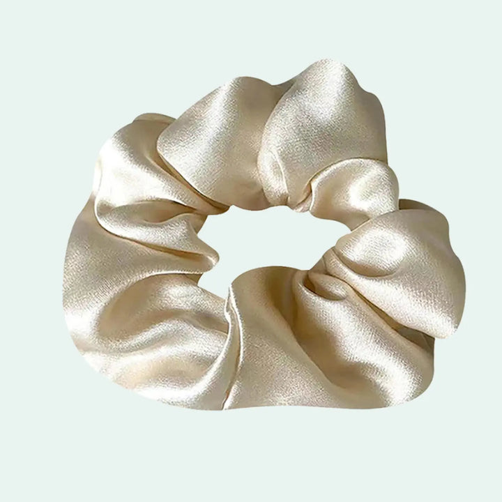 Chouchou uni en soie de mûrier 19 mommes l Satin Lifestyle