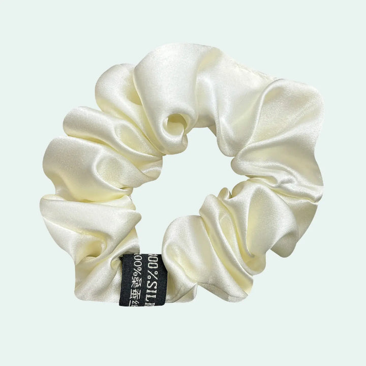 Chouchou uni en soie de mûrier 19 mommes l Satin Lifestyle