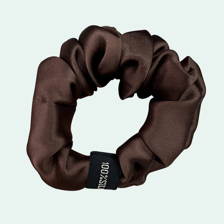 Chouchou uni en soie de mûrier 19 mommes l Satin Lifestyle