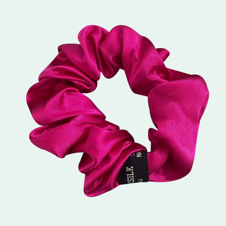 Chouchou uni en soie de mûrier 19 mommes l Satin Lifestyle