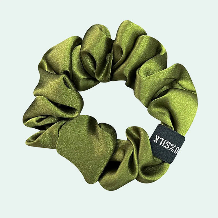 Chouchou uni en soie de mûrier 19 mommes l Satin Lifestyle
