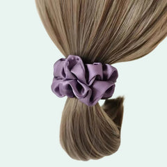 Chouchou uni en soie de mûrier 19 mommes l Satin Lifestyle