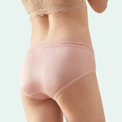 Culotte légère taille haute en soie et dentelle - Lot de 3 - Satin Lifestyle
