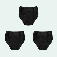 Culotte légère taille haute en soie et dentelle - Lot de 3 - Satin Lifestyle