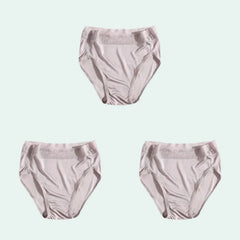 Culotte légère taille haute en soie et dentelle - Lot de 3 - Satin Lifestyle