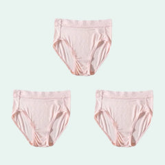 Culotte légère taille haute en soie et dentelle - Lot de 3 - Satin Lifestyle