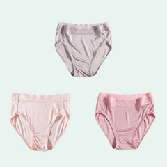Culotte légère taille haute en soie et dentelle - Lot de 3 - Satin Lifestyle