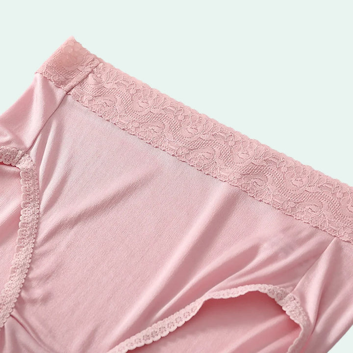 Culotte légère taille haute en soie et dentelle - Lot de 3 - Satin Lifestyle