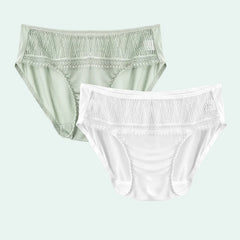 Culotte sexy en maille de soie fine et dentelle - Lot de 2 - Satin Lifestyle