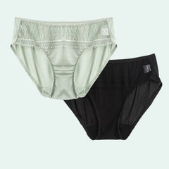 Culotte sexy en maille de soie fine et dentelle - Lot de 2 - Satin Lifestyle
