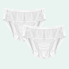 Culotte sexy en maille de soie fine et dentelle - Lot de 2 - Satin Lifestyle