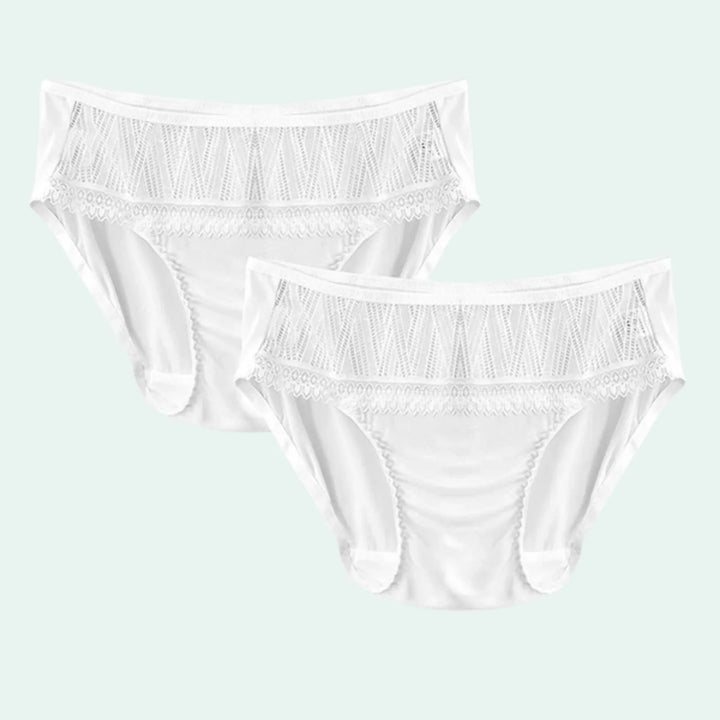 Culotte sexy en maille de soie fine et dentelle - Lot de 2 - Satin Lifestyle