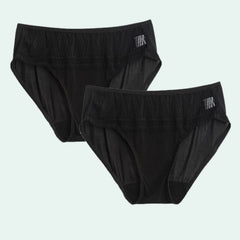 Culotte sexy en maille de soie fine et dentelle - Lot de 2 - Satin Lifestyle