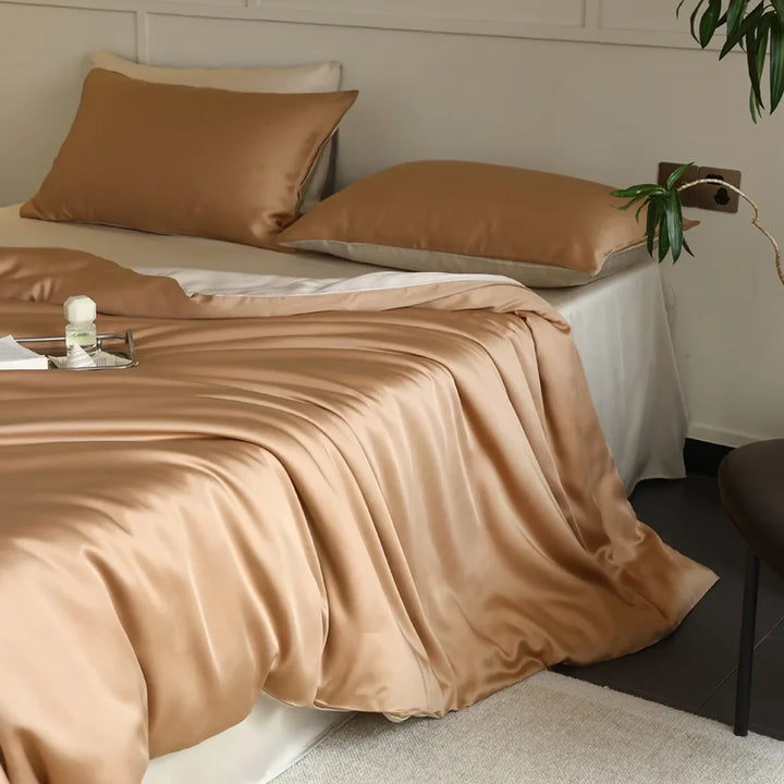 Housse de couette en soie de mûrier 22 mommes - Satin Lifestyle