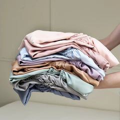Drap-housse uni en soie de mûrier l Satin Lifestyle
