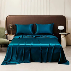 Drap plat uni en satin brillant - Satin Lifestyle