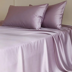 Drap plat uni en soie lavande