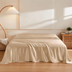 Drap plat uni en soie de murier