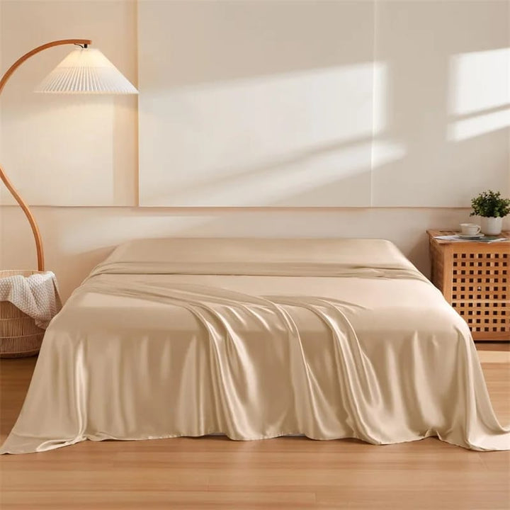 Drap plat uni en soie de murier