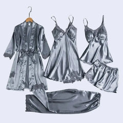 Ensemble pyjama 5 pièces couleur argentée