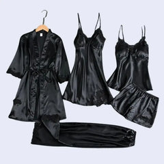 Ensemble pyjama 5 pièces couleur noire