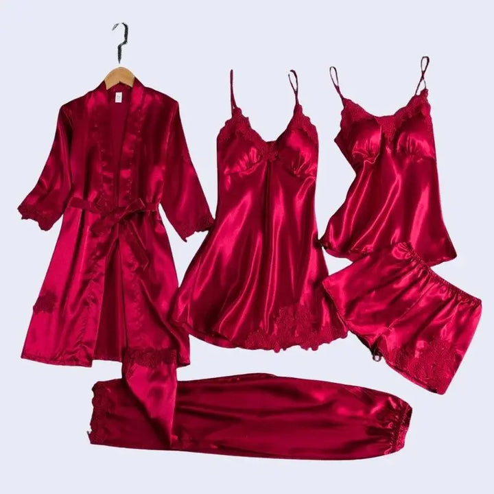 Ensemble pyjama 5 pièces couleur rouge