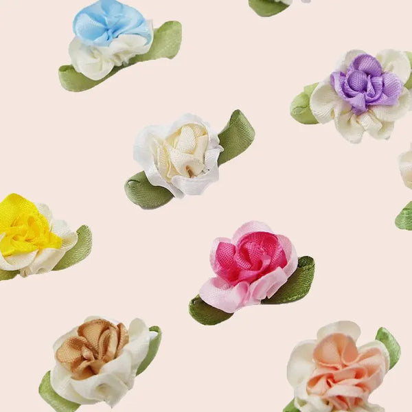 Fleurs de jasmin en satin de polyester