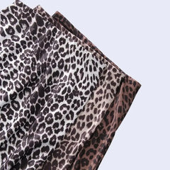Modèles de jupes longues trapèze léopard en satin 