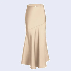 Jupe maxi queue de poisson en satin | Satin Lifestyle