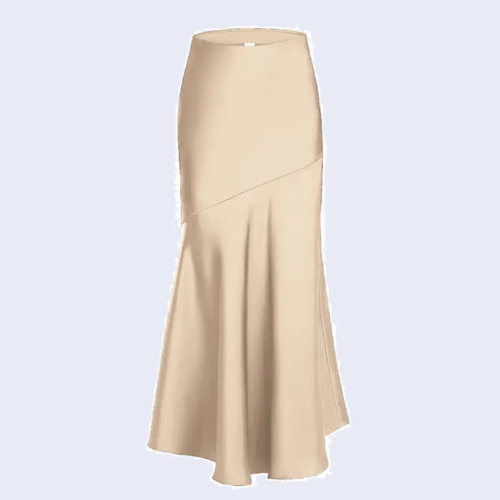 Jupe maxi queue de poisson en satin | Satin Lifestyle