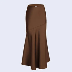 Jupe maxi queue de poisson en satin | Satin Lifestyle