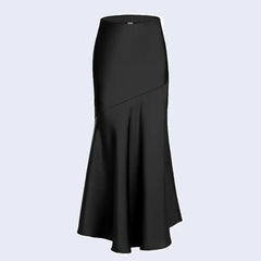 Jupe maxi queue de poisson en satin | Satin Lifestyle