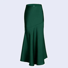 Jupe maxi queue de poisson en satin | Satin Lifestyle