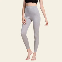 Leggings moulant d'hiver mélange soie cachemire élasthanne couleur gris