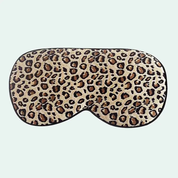 Masque de nuit en soie de mûrier motif léopard