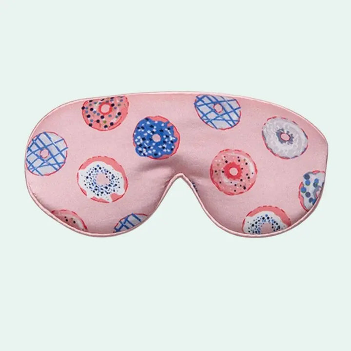 Masque de nuit en soie de mûrier pour enfant motif donuts