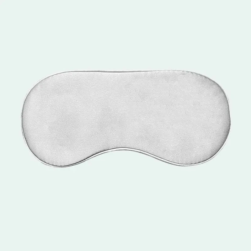 Masque de nuit en soie de mûrier uni blanc